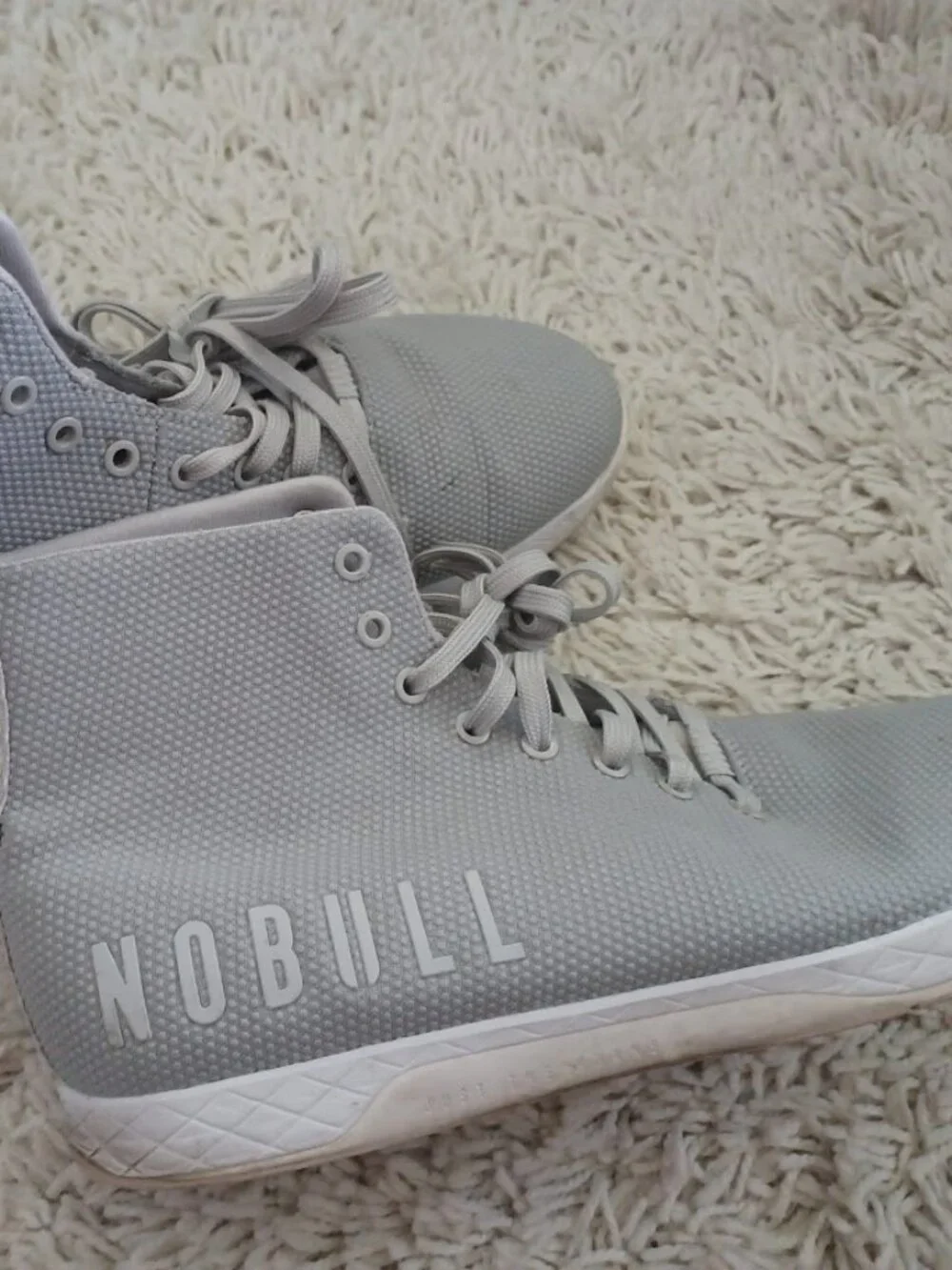 NOBULL High Top Trainer Gray SuperFabric CrossFit Shoes Men's 11.5 EU 45.5